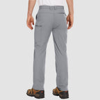 Light Grey ripstop cargo pants with six pockets, water resistant hiking trousers