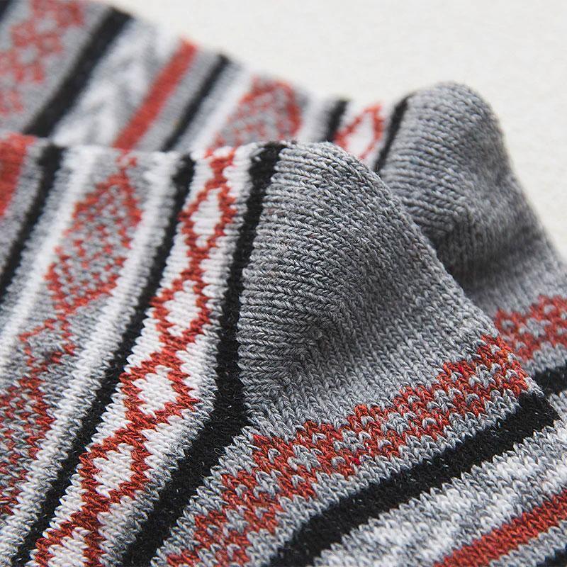 Winter socks in a warm wool blend with Nordic pattern, Halden 5-pair set