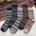 Nordic winter socks with Scandinavian pattern in wool blend