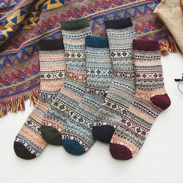 Nordic winter socks pair