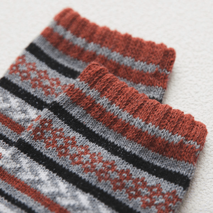 Nordic winter socks worn