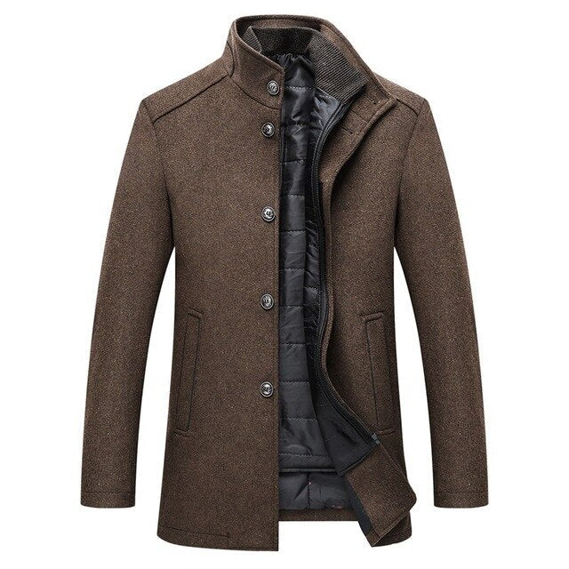 Wool coat in camel