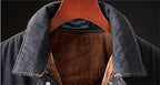 Denim jacket fleece lining detail