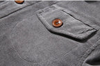 Corduroy jacket collar detail