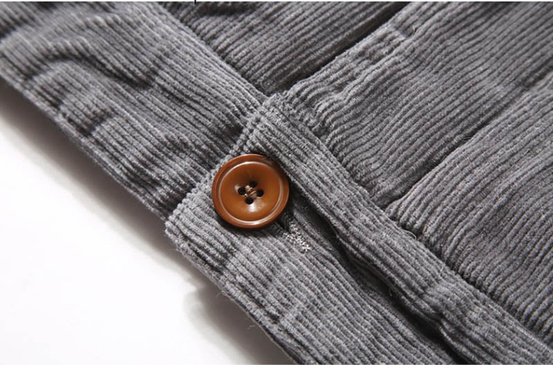 Corduroy jacket plush lining detail