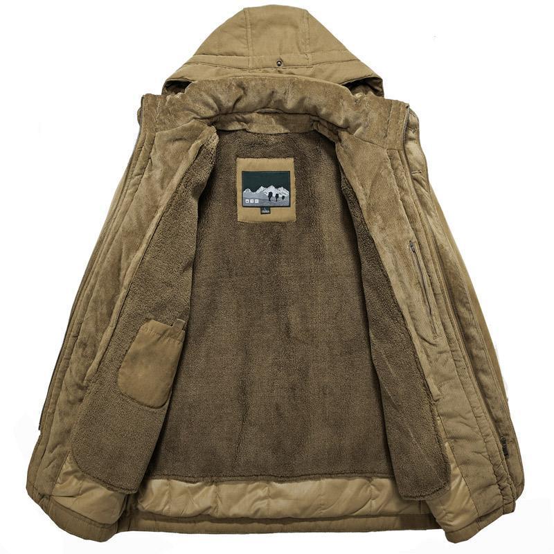 Heavy wool parka detail