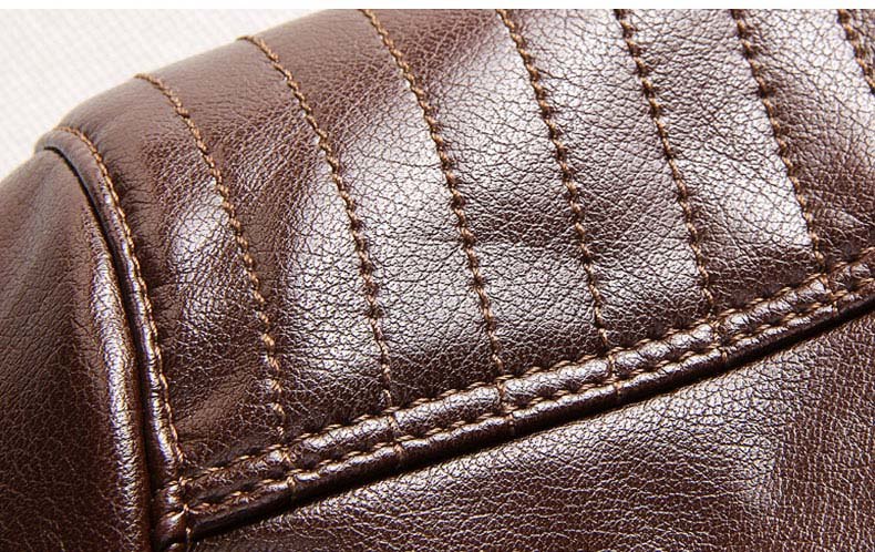 Leather-look jacket sleeve detail