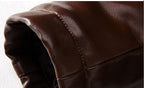 Leather-look jacket pocket detail