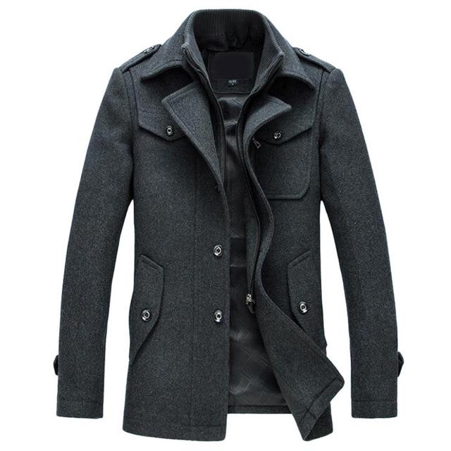 Wool overcoat in gray