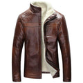 Leather-look jacket in brown