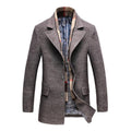 Wool-blend overcoat in brown