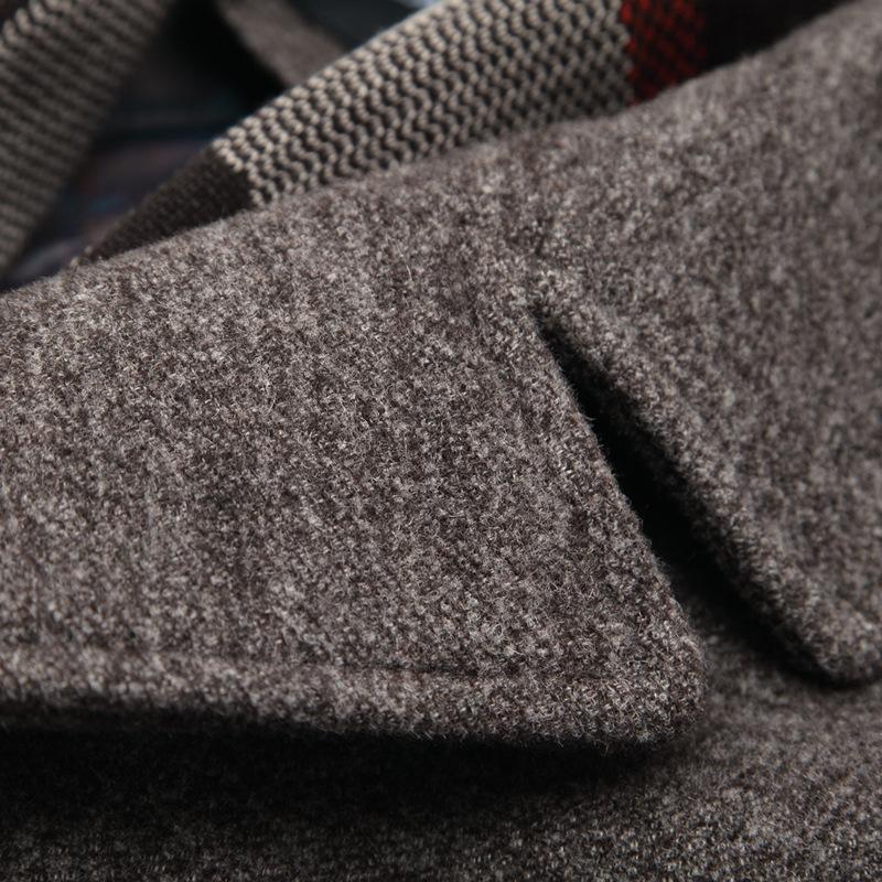 Wool-blend overcoat scarf detail