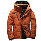 Duck down parka warm hooded winter coat
