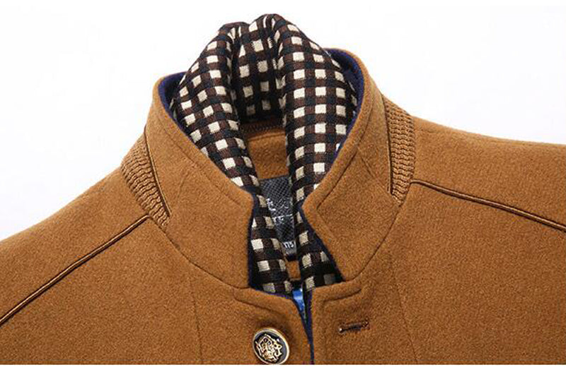Wool scarf coat back