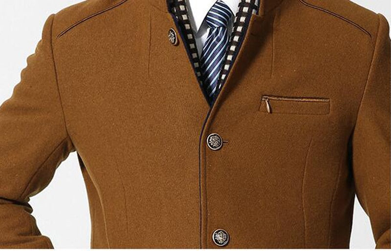 Wool scarf coat worn