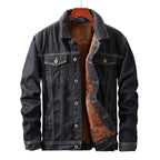 Fleece-lined denim jacket front