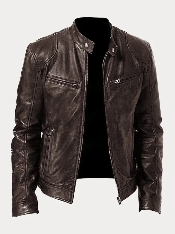 Leather-Look Jacket Classic Lined Mid-Season