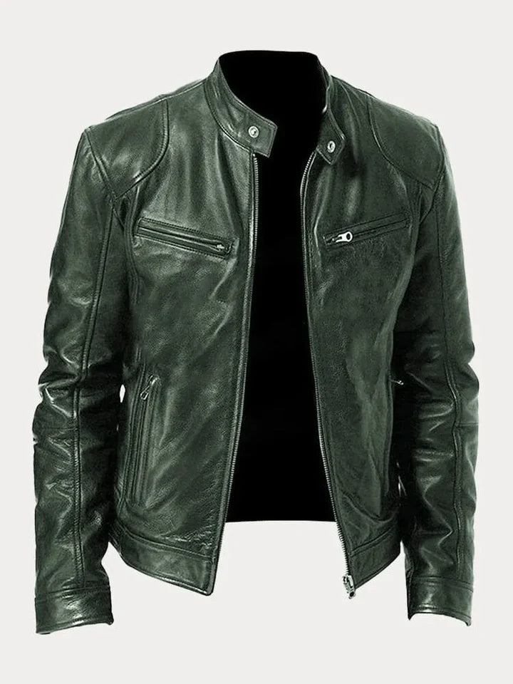 Leather-Look Jacket Classic Lined Mid-Season