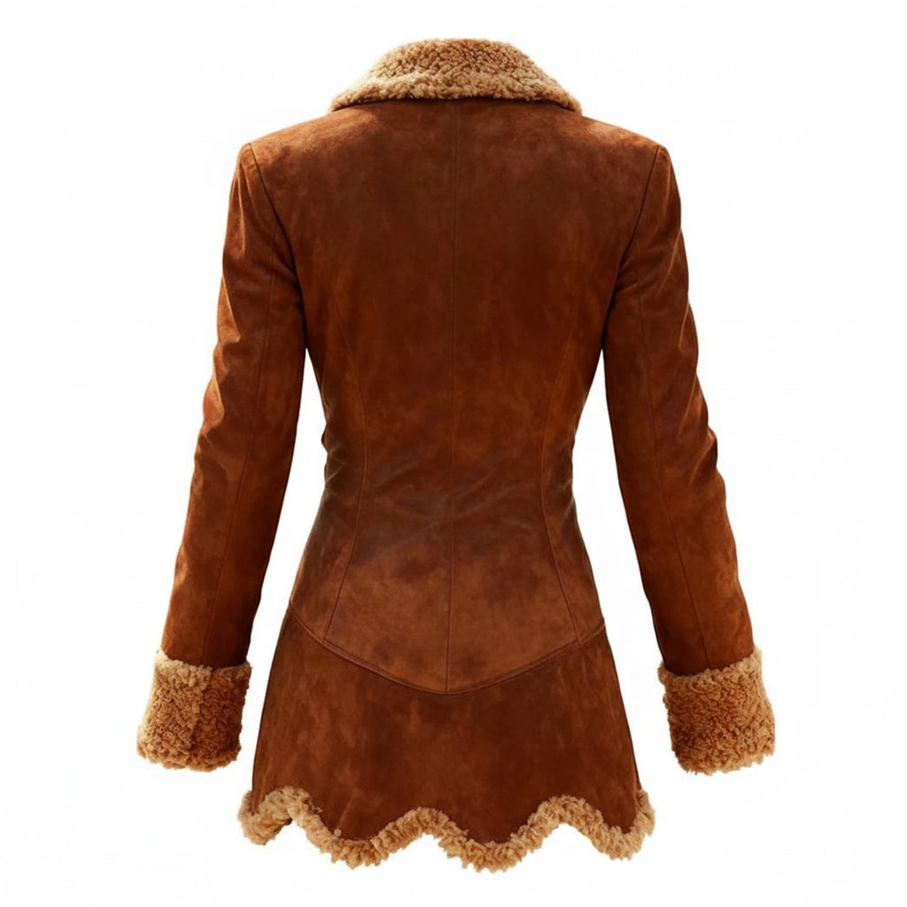 Faux-Fur Coat Trim Fitted Winter